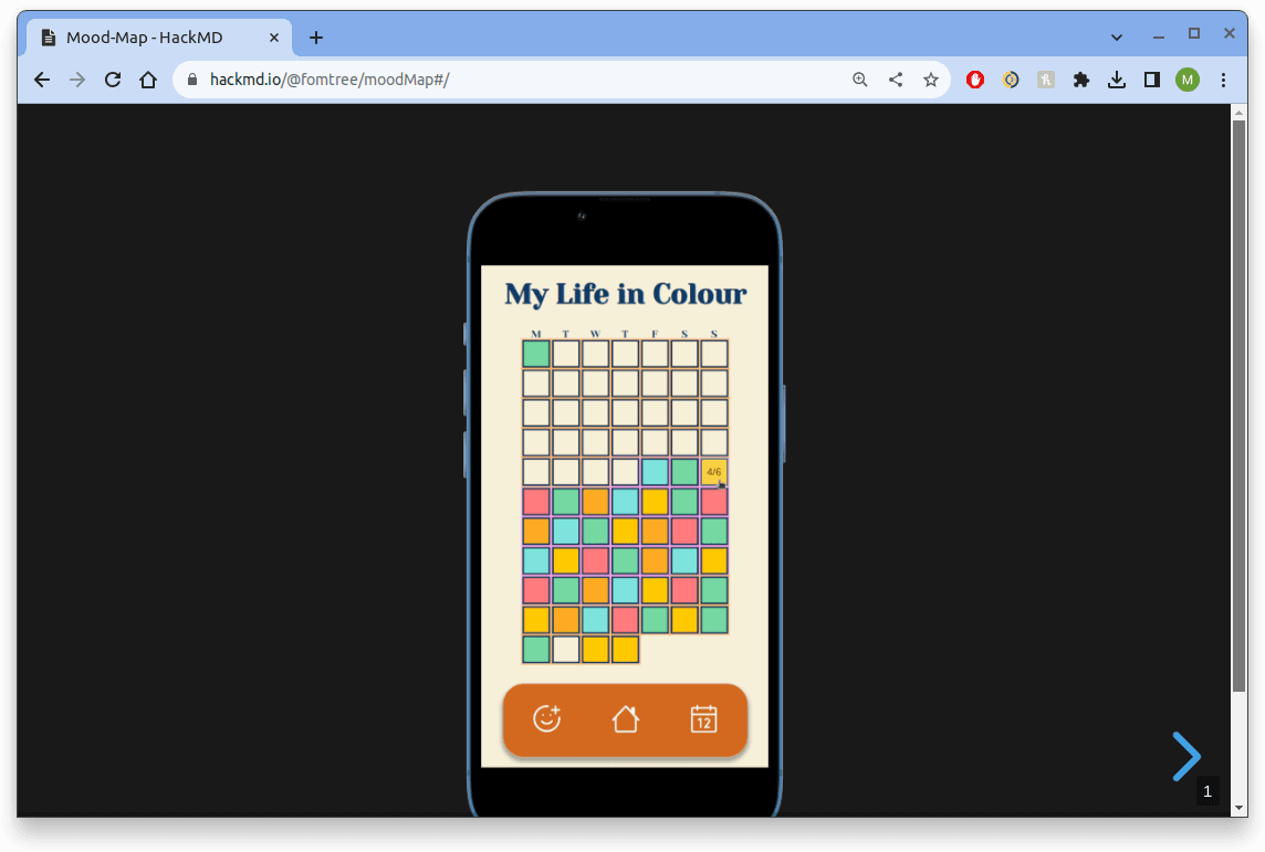 Screen grab of Moodmap website